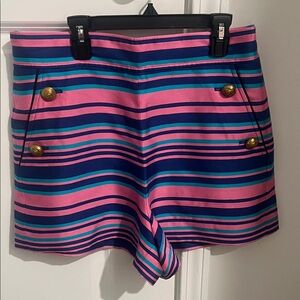 J. Crew Vibrant Striped High Waist Shorts